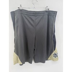 Colosseum Notre Dame Fighting Irish Mens Athletic Shorts Grey Navy Blue Size M